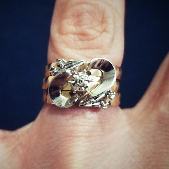 Custom 14K Handmade Vintage 💍 Diamond Ring 😯 - Picture 9 of 12